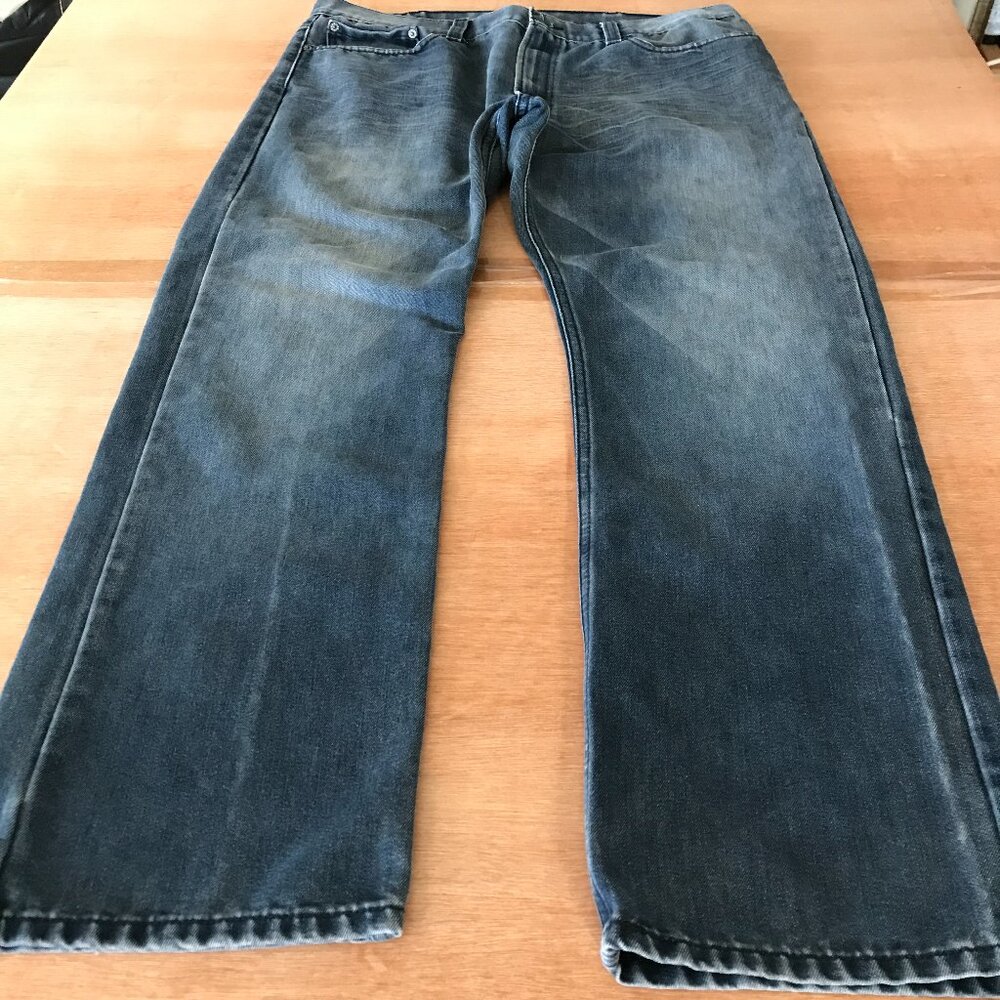 Levi's 514 Slim Straight Jeans Men 38x30 Blue Mid Rise Medium Wash Stretch 18354